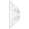 Ekena Millwork Set of Four Panels for 94 1/2"W x 32 1/4"H Loveland Fretwork Wainscot Wall Paneling WPKP16X01X47LLD - alternate 2